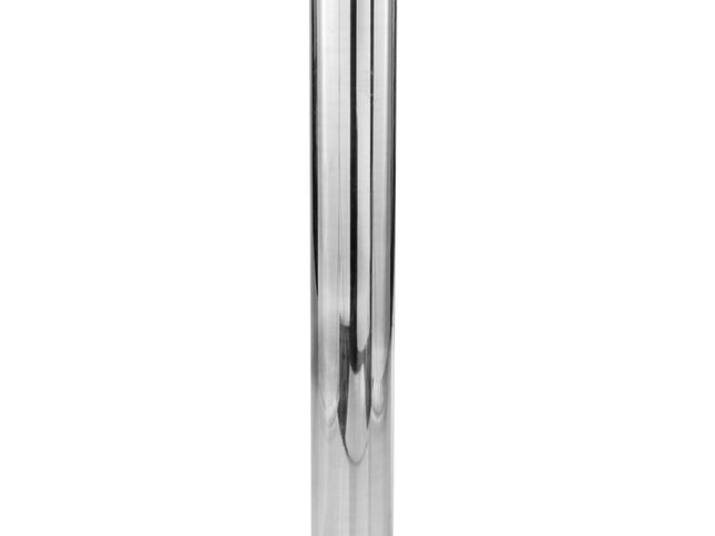 40" Silver Aluminum Cylindrical Floor Vase
