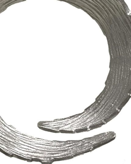 17" Black and Silver Marble and Aluminum Tabletop Sculpture