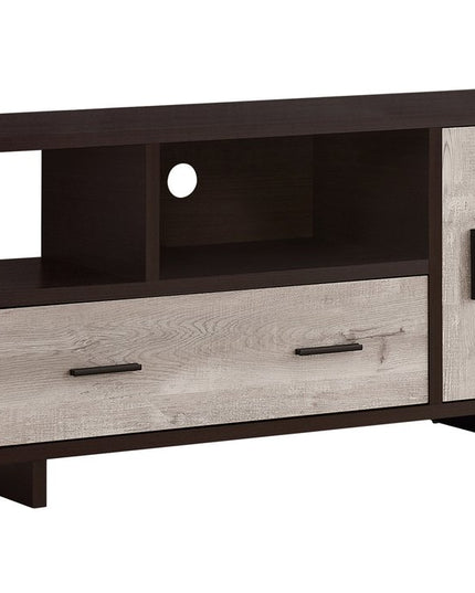 47" Wood Brown Cabinet Enclosed Storage TV Stand