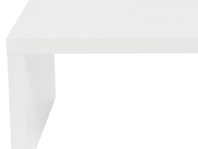 47" White Wood Sled Coffee Table