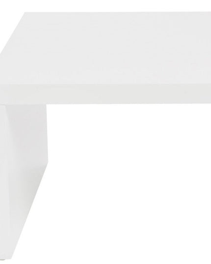 47" White Wood Sled Coffee Table