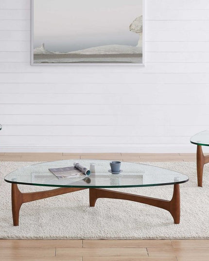 20" Clear Tempered Glass End Table