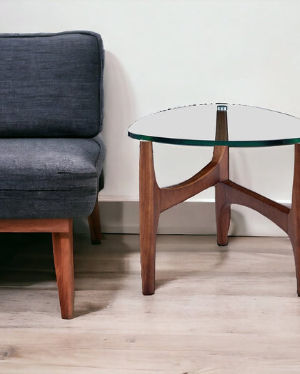 20" Clear Tempered Glass End Table