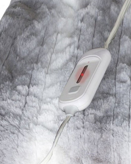 50" X 60" Gray And White Heated Electric Striped Throw Blanket