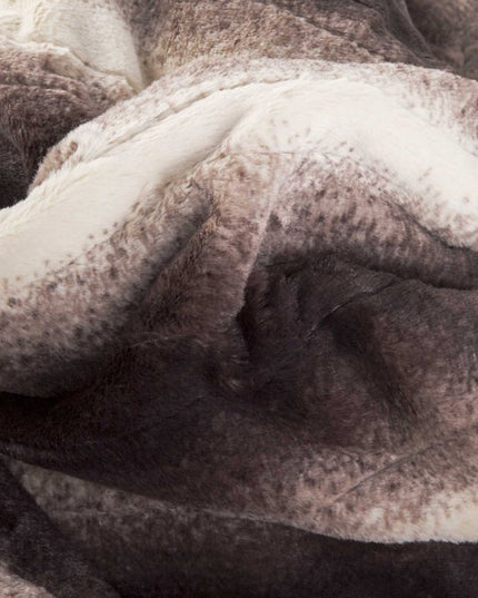 50" X 60" Brown And White Modern Contemporary Heated  Throw Blankets
