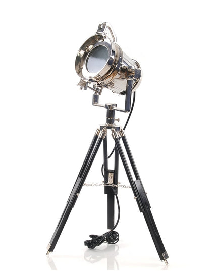 29" Silver Tripod With Metal Novelty Shade