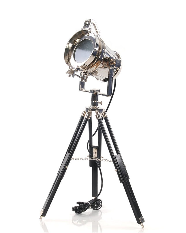 29" Silver Tripod With Metal Novelty Shade