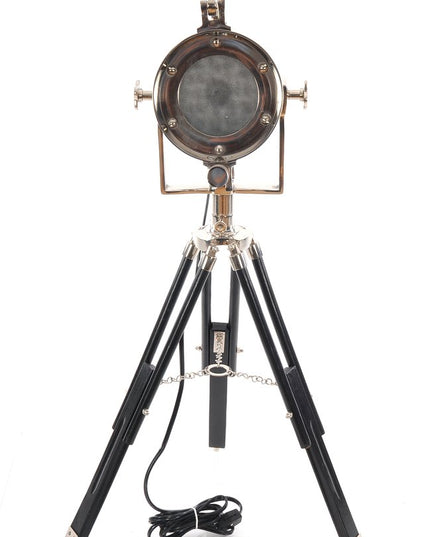 29" Silver Tripod With Metal Novelty Shade