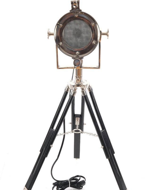 29" Silver Tripod With Metal Novelty Shade