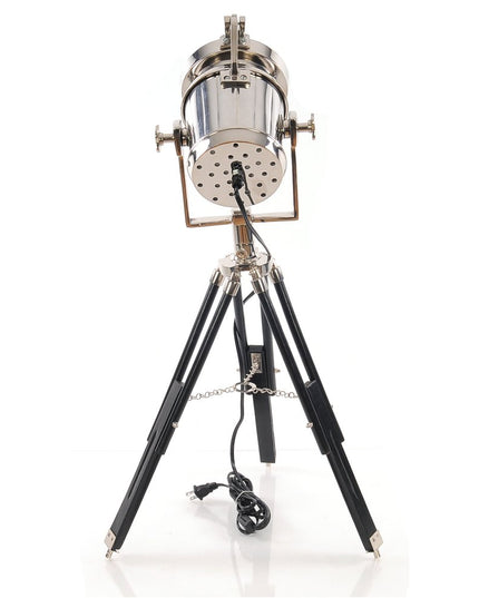 29" Silver Tripod With Metal Novelty Shade