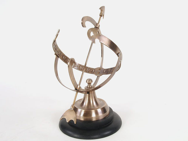 14" Brass And Black Metal Hand Painted Figurine Tabletop Sculpture