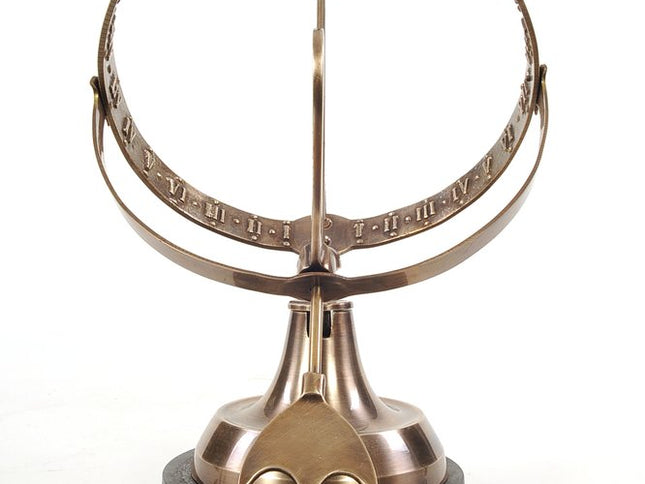 14" Brass And Black Metal Hand Painted Figurine Tabletop Sculpture