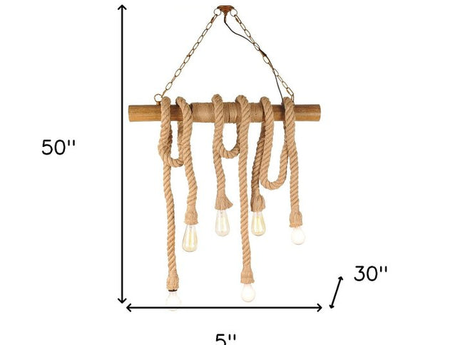 5" X 30" X 50" 6 Bulbs Medusa  Pendant Lamp