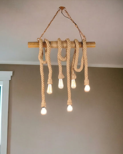5" X 30" X 50" 6 Bulbs Medusa  Pendant Lamp