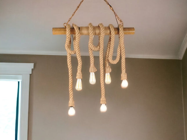 5" X 30" X 50" 6 Bulbs Medusa  Pendant Lamp
