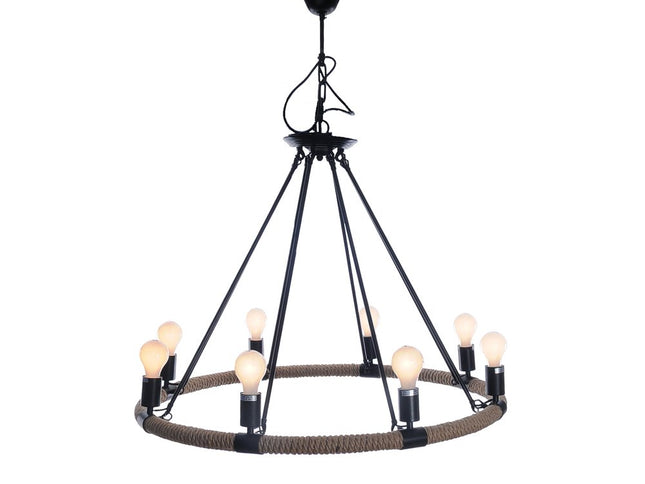 32" X 37" X 32" 8 Bulbs Rope  Pendant Lamp