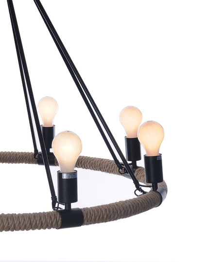 32" X 37" X 32" 8 Bulbs Rope  Pendant Lamp