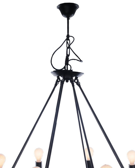 32" X 37" X 32" 8 Bulbs Rope  Pendant Lamp