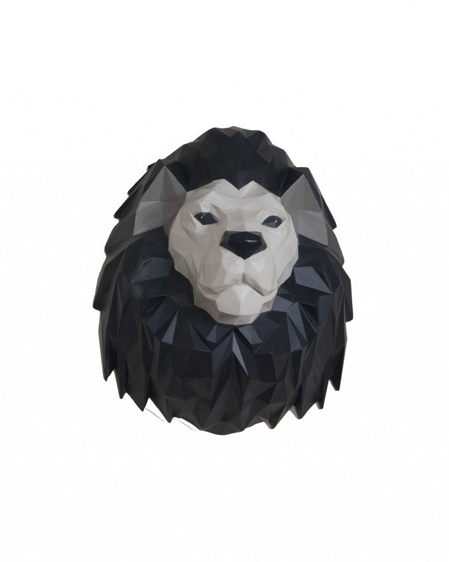 11.5" X 9.5" X 14" Origami Lion Head Wall Decoration