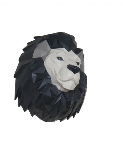 11.5" X 9.5" X 14" Origami Lion Head Wall Decoration