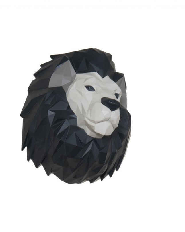 11.5" X 9.5" X 14" Origami Lion Head Wall Decoration