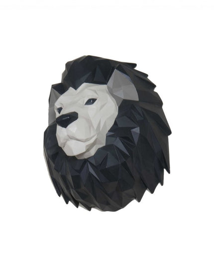 11.5" X 9.5" X 14" Origami Lion Head Wall Decoration