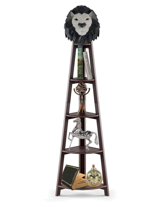 11.5" X 9.5" X 14" Origami Lion Head Wall Decoration