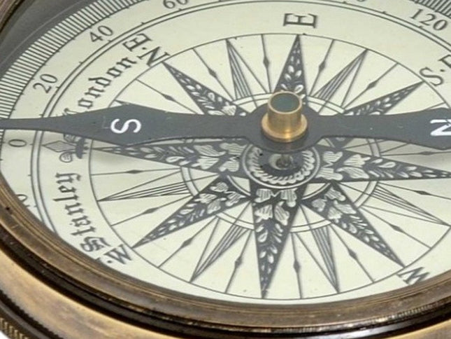 Brass Makers To The Queen Compass With Leather Case