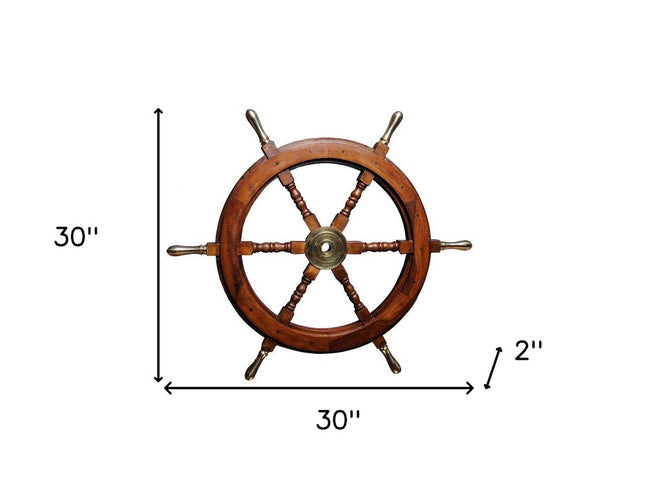 30" X 30" X 2" Ship Wheel