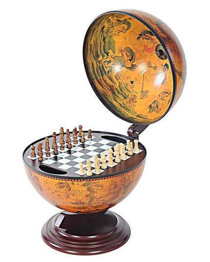 13" X 15" X 19" Red Globe With Chess Holder