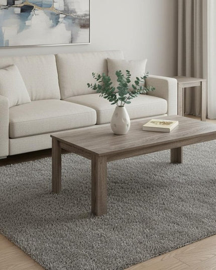 Set of Three 44" Taupe Coffee Table