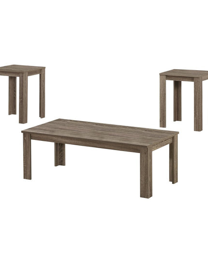 Set of Three 44" Taupe Coffee Table