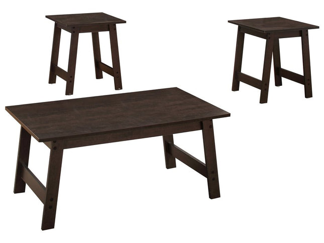 Set of Three 36" Espresso Coffee Table