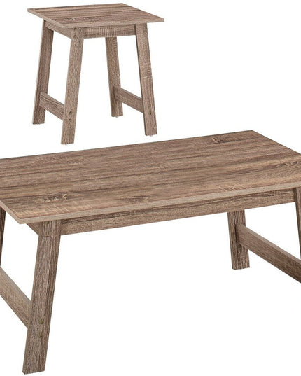 Set of Three 36" Taupe Coffee Table