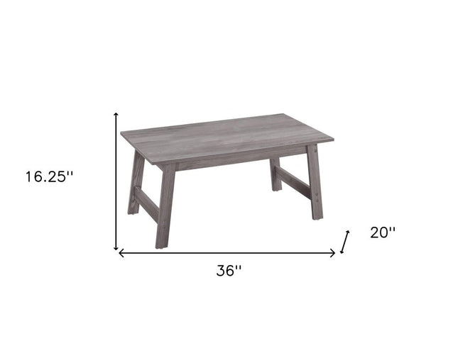 Set of Three 36" Gray Coffee Table