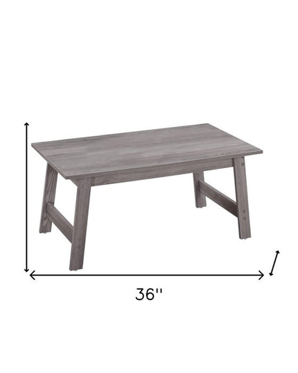 Set of Three 36" Gray Coffee Table