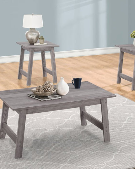 Set of Three 36" Gray Coffee Table