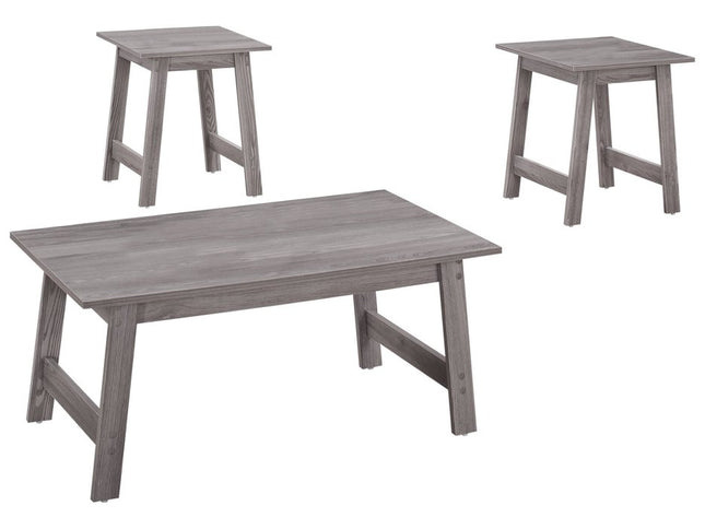 Set of Three 36" Gray Coffee Table