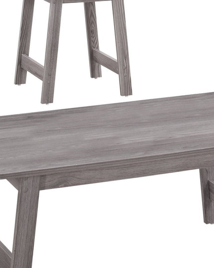 Set of Three 36" Gray Coffee Table