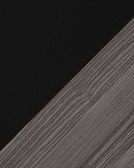 Set of Three 42" Gray And Black Coffee Table With Shelf