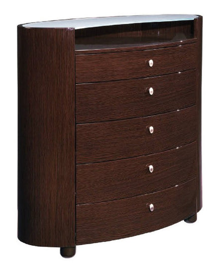63" Brown Wood Six Drawer Dresser