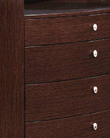 63" Brown Wood Six Drawer Dresser