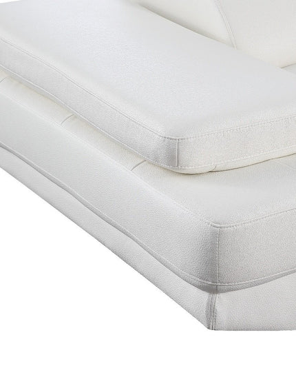 Gray Leather L Shaped Two Piece Corner Sectional