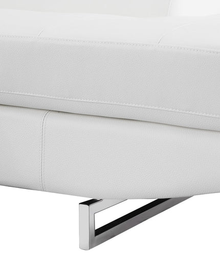 Gray Leather L Shaped Two Piece Corner Sectional