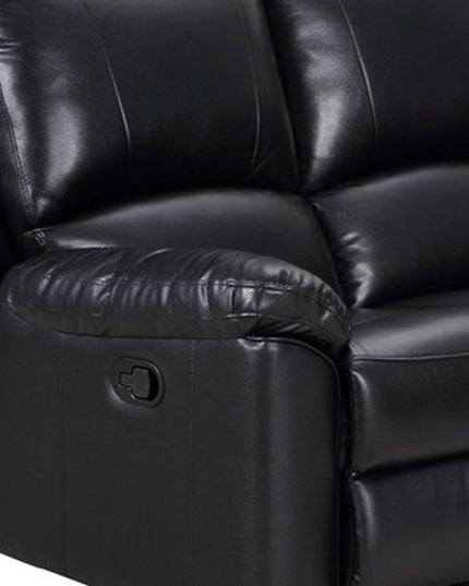 Black Polyester Blend Reclining U Shaped Three Piece Corner Sectional
