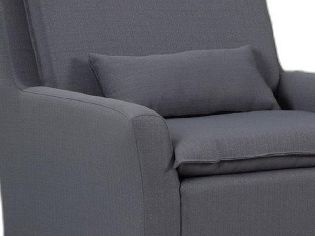 32" Gray And Black Fabric Arm Chair