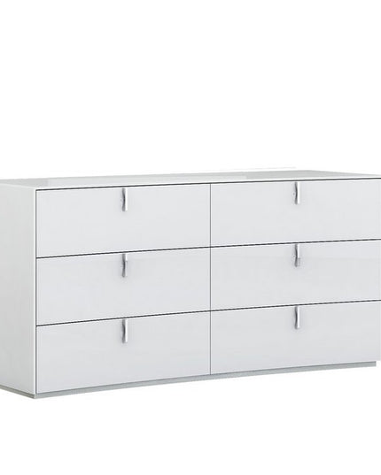 62" X 19" X 30" White  Dresser