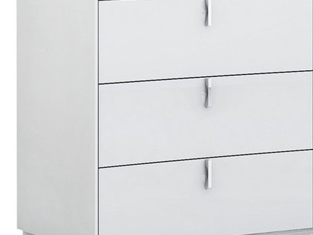 62" X 19" X 30" White  Dresser