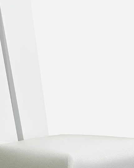 Seven Piece White Dining Set with Six Chairs