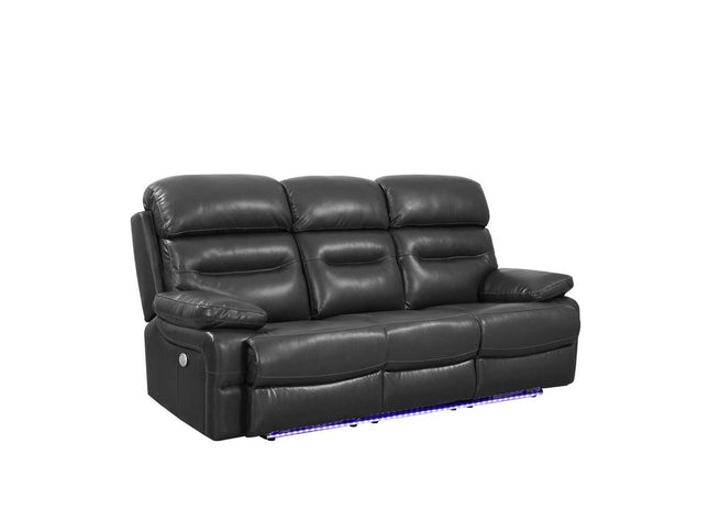 43" Grey Faux Leather Power Recliner Chair